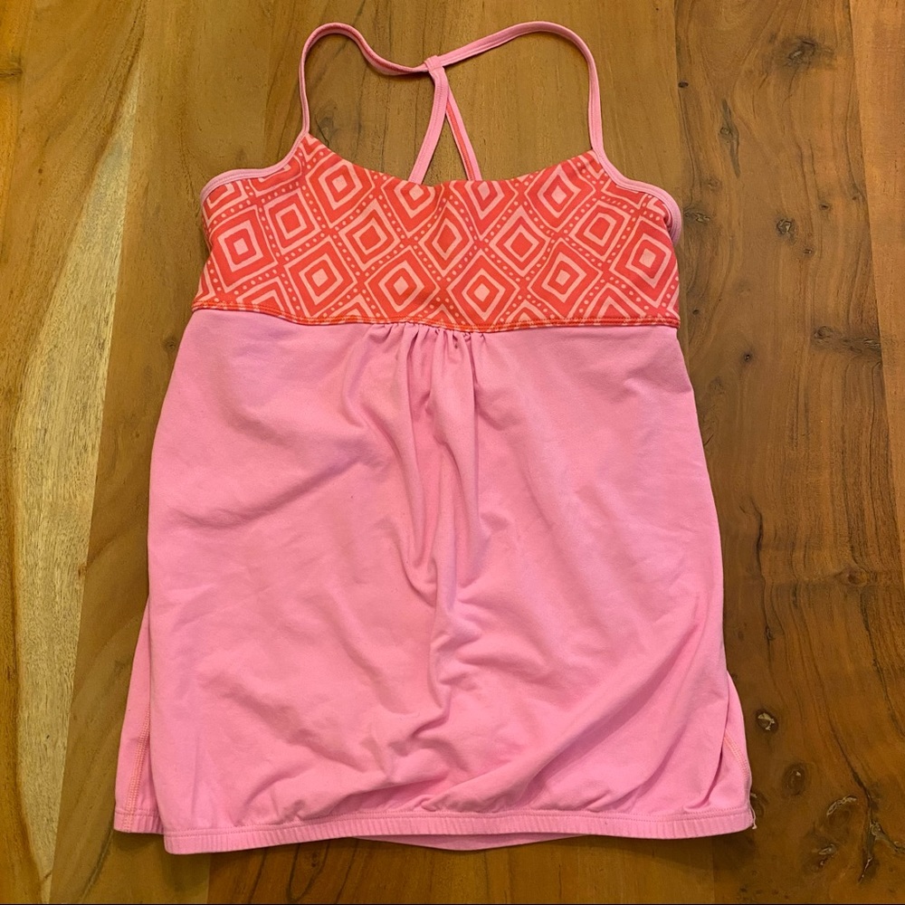 IVIVVA LULULEMON DOUBLE DUTCH TANK TOP PINK WORKOUT SIZE 14